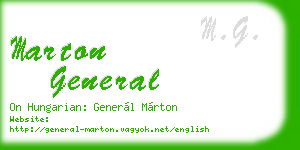 marton general business card